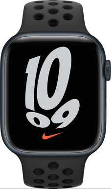 Apple Watch Series 7 (45mm) Aluminium Midnatt Nike LTE