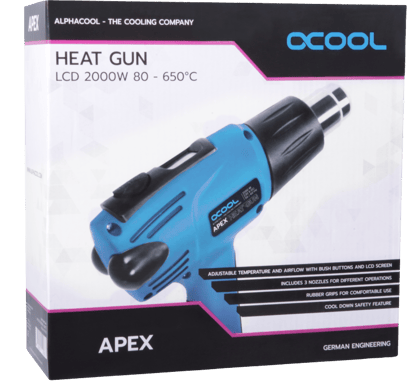 Alphacool HardTube Värmepistol Pro LCD 2000W