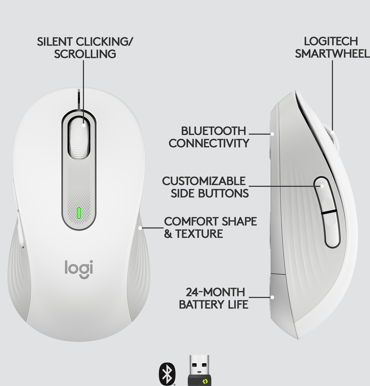 Logitech M650 L Wireless Off-White