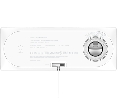 Belkin Magsafe 3-in-1 15W Trådlös laddningsplatta, Vit