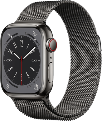 Apple Watch Series 8 (41mm) Stål Grafit Loop LTE