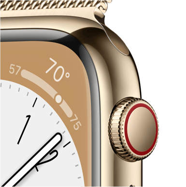 Apple Watch Series 8 (45mm) Stål Guld Loop LTE