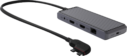 Unisynk 10 port USB-C Hub Dual screen for Mac Grå