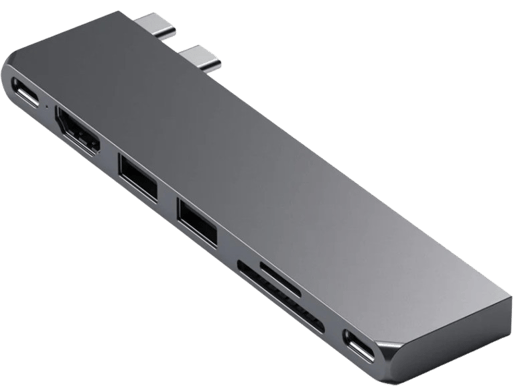Satechi USB-C-Pro Hub Slim - Rymdgrå