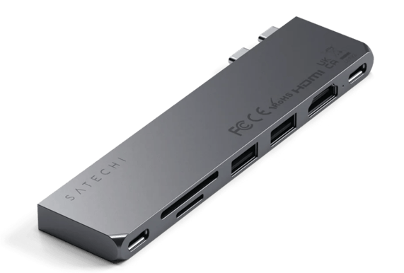 Satechi USB-C-Pro Hub Slim - Rymdgrå