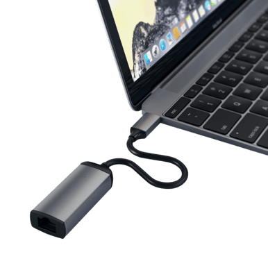 Satechi USB-C->Gigabit Ethernet, Rymdgrå