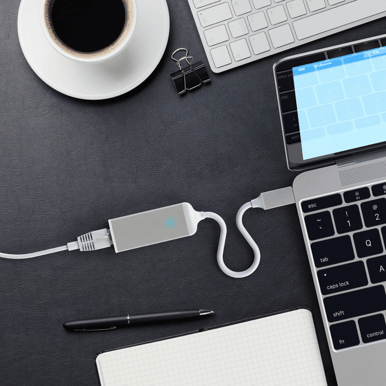 Satechi USB-C->Gigabit Ethernet, Rymdgrå