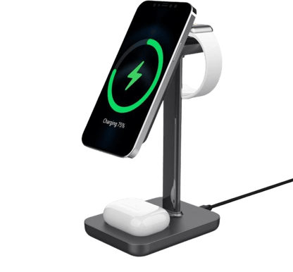 eSTUFF 3-in1 Magnetisk Trådlös laddare 15W