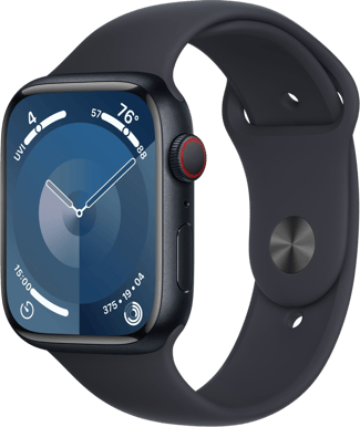 Apple Watch Series 9 (45mm) Aluminium Sport M/L Midnatt LTE