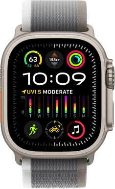 Apple Watch Ultra 2 (49mm) Titanboett Grön/grå Terrängloop M/L