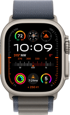 Apple Watch Ultra 2 (49mm) Titanboett Blå Bergsloop Medium