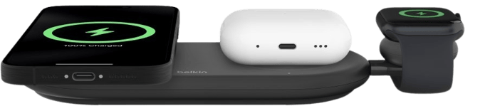 Belkin Pro Qi2 3-in-1 Trådlös laddare 15 W Svart