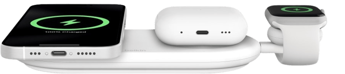 Belkin Pro Qi2 3-in-1 Trådlös laddare 15 W Vit