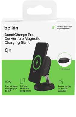 Convertible Magnetic Wireless Charging Stand with Qi2 15W