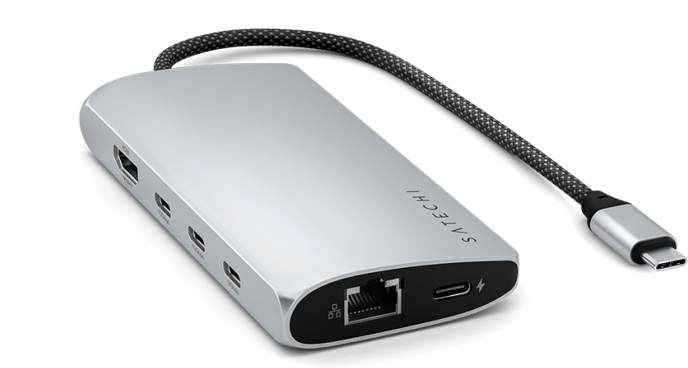 Satechi USB-C Multiport Adapter 8K med Ethernet Silver