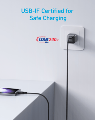 Anker 310 USB-C to C, 0,9m, Svart