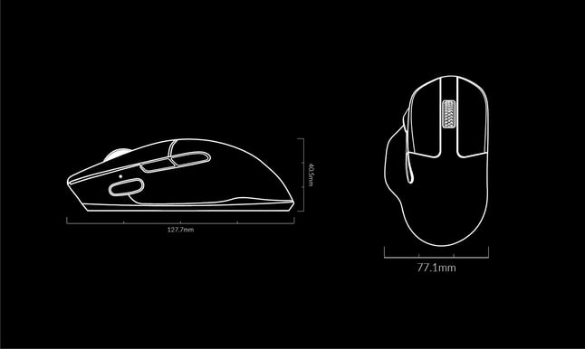 Keychron M7 Ergonomic Wireless Svart