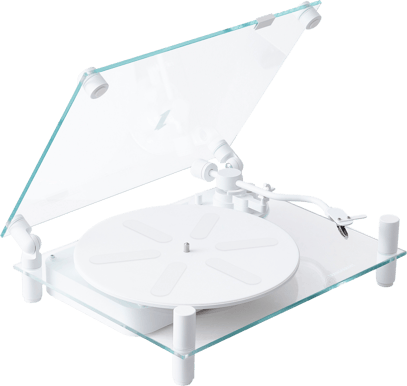 Transparent Turntable Skivsspelare Vit
