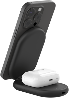Belkin Qi2 2-in-1 Magnetisk Trådlös laddare 15 W Svart