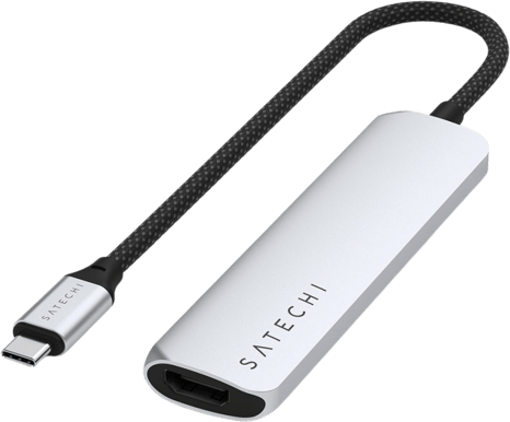 Satechi 4-i-1 USB-C Slim Multiport Adapter 4k - Silver