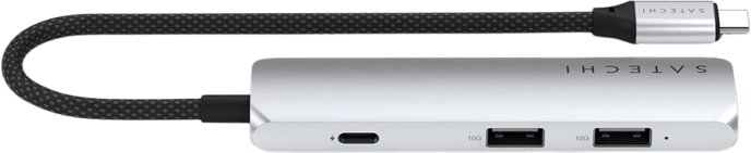 Satechi 4-i-1 USB-C Slim Multiport Adapter 4k - Silver