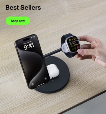 Belkin Pro Qi2 3-in-1 Trådlöst laddstativ 15 W Svart