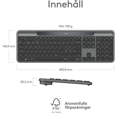 Logitech Signature Slim Solar+ - Graphite