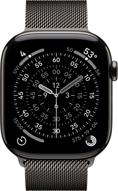 Apple Watch Series 11 (46mm) M/L Titan Milanesisk loop eSIM Skiffer