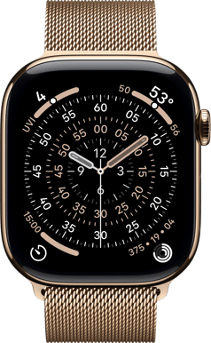Apple Watch Series 11 (46mm) M/L Titan Milanesisk loop eSIM Guld