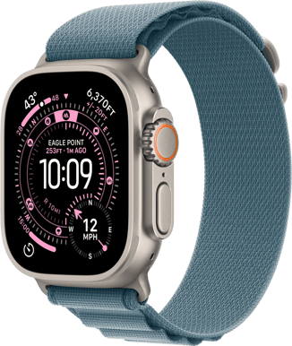 Apple Watch Ultra 3 (49mm) M Titan Bergsloop Naturlig/ljusblå