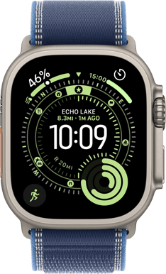Apple Watch Ultra 3 (49mm) S/M Titan Terrängloop Naturlig/ljusblå