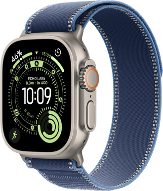 Apple Watch Ultra 3 (49mm) S/M Titan Terrängloop Naturlig/ljusblå