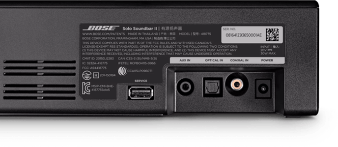 Bose Solo Soundbar (Gen 2) Svart - Inet.se