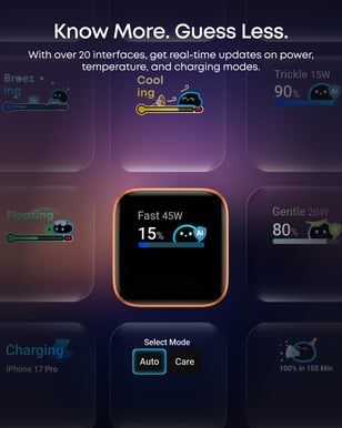 Anker Nano Charger Smart Display 45W Svart