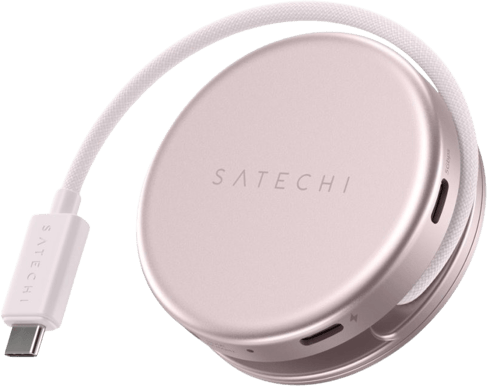 Satechi OntheGo 5-i-1-multiportadapter för MacBook Neo - Rouge