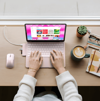 Satechi USB-C Snap Hub för MacBook Neo - Rouge