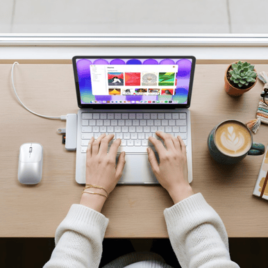 Satechi USB-C Snap Hub för MacBook Neo - Silver