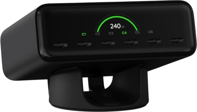 Satechi ChargeView 240 W Desktop-laddare - Rymdsvart