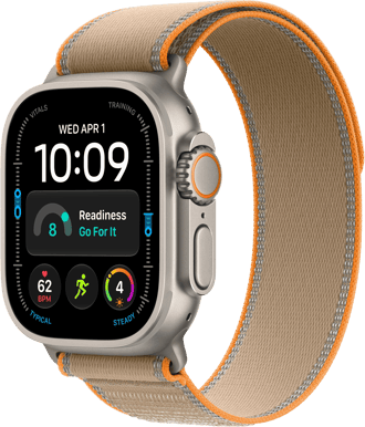 Apple Watch Ultra 4 (49mm) S/M Naturlig titan Terrängloop Sand