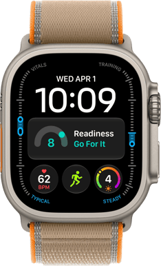 Apple Watch Ultra 4 (49mm) S/M Naturlig titan Terrängloop Sand