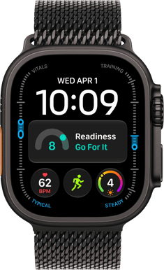 Apple Watch Ultra 4 (49mm) M Svart titan Milanesisk Loop