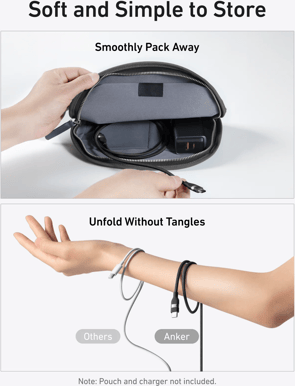 Anker Nano USB-C to C 3m, 240W Svart