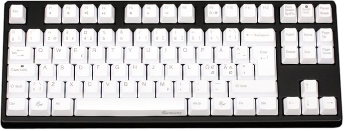 Ducky G2Pro Tenkeyless MX Red PBT White Grey Print