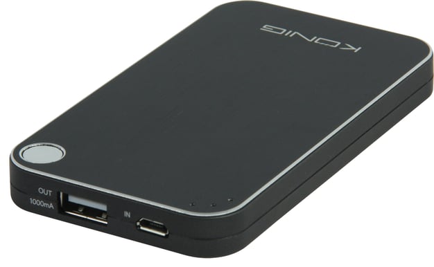 König Portabel USB-strömbank 3000mAh, externt batteri