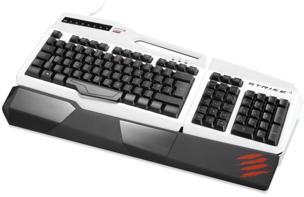 Mad Catz S.T.R.I.K.E.3 White Gaming Keyboard