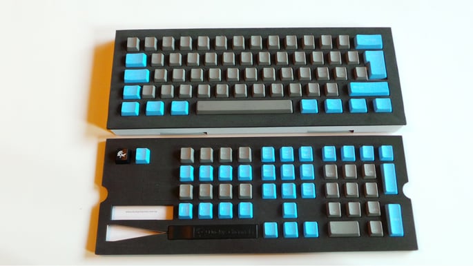 Ducky Keycap Thick PBT 109 Set Blue & DarkGrey Nordic Engraved