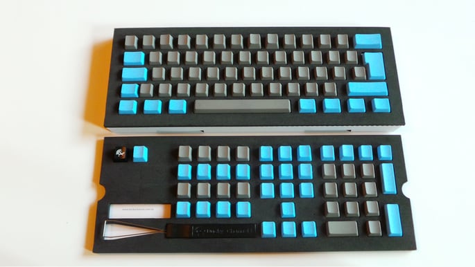 Ducky Keycap Thick PBT 109 Set Blue & DarkGrey Blank