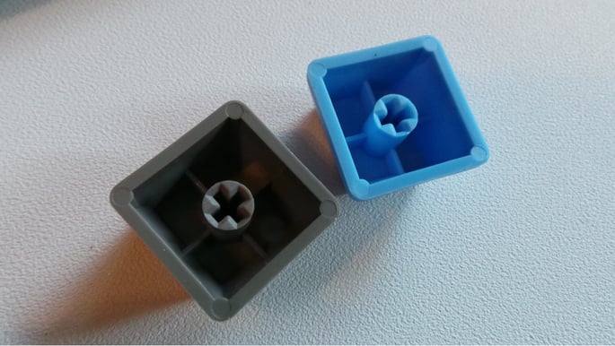 Ducky Keycap Thick PBT 109 Set Blue & DarkGrey Blank