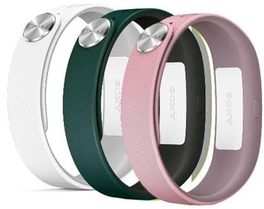 Sony SmartBand extra band (L) vit/ljusrosa/grön