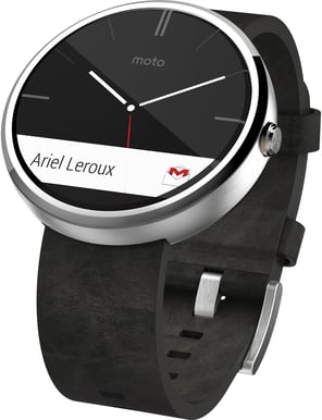 Motorola Moto 360 Light Metal/Grey Leather